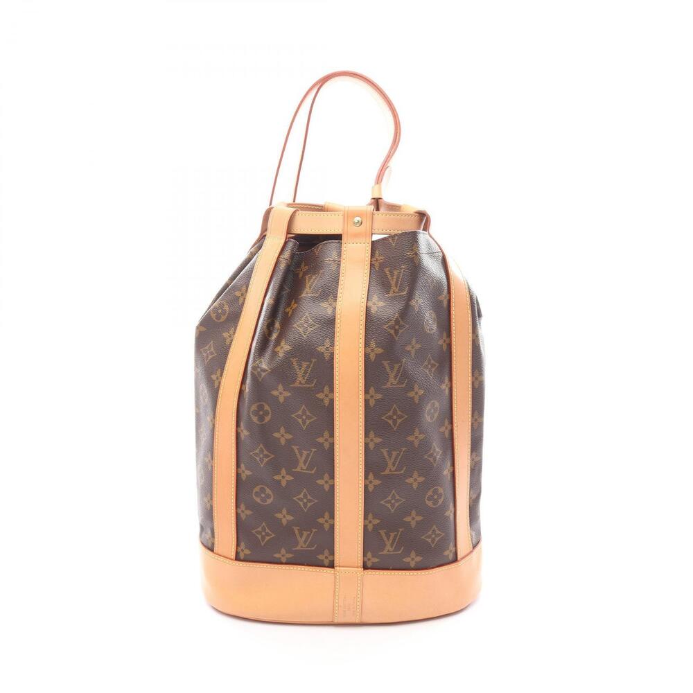 Louis Vuitton Randonee Shoulder Bag Canvas Leather Monogram Brown